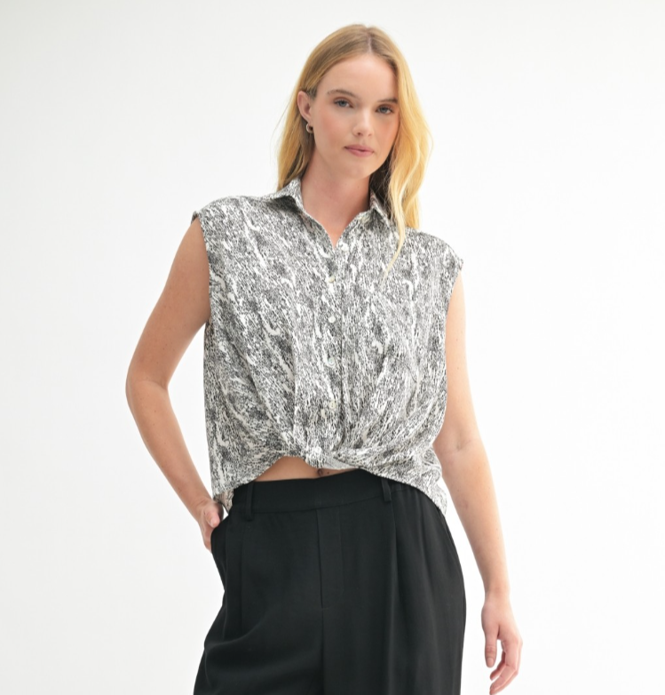 Kennedy Tie Front Blouse