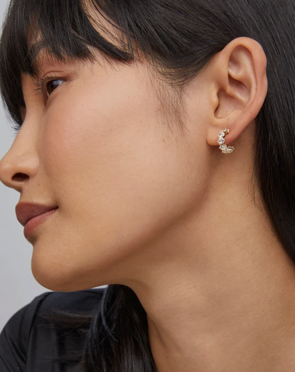 Cailin Crystal Huggie Earrings