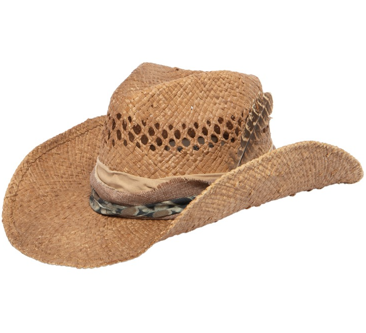 San Diego Hat Company Women's Fabric Band Pinch Crown Cowboy Hat