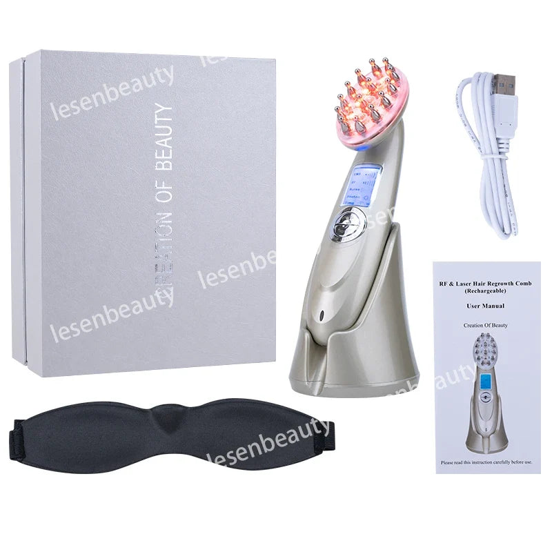 Infrared EMS Electric Laser Hair Growth Anti-Dropping Massager Scalp Massage Comb Micro-current Hair Care for Hair Loss Treatmen