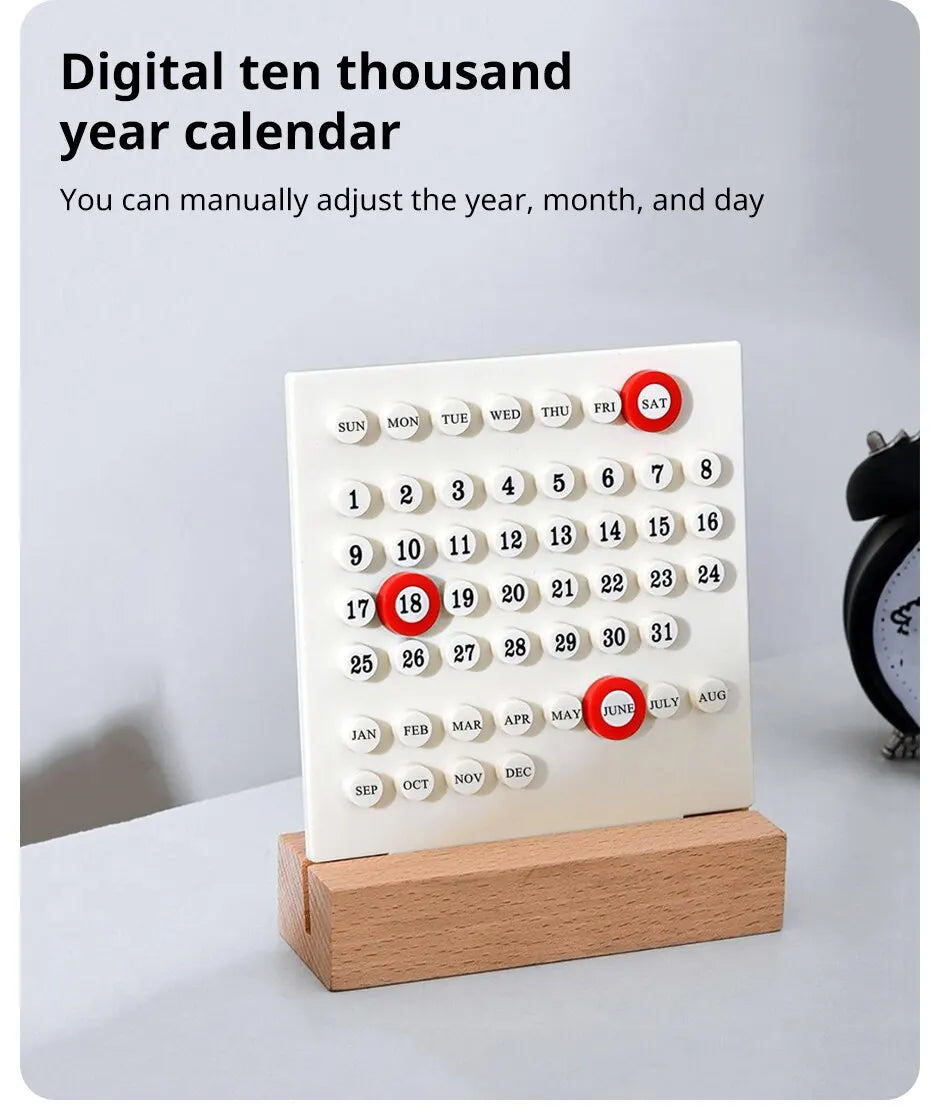 Acrylic Wooden Base Calendar- HMT15CC
