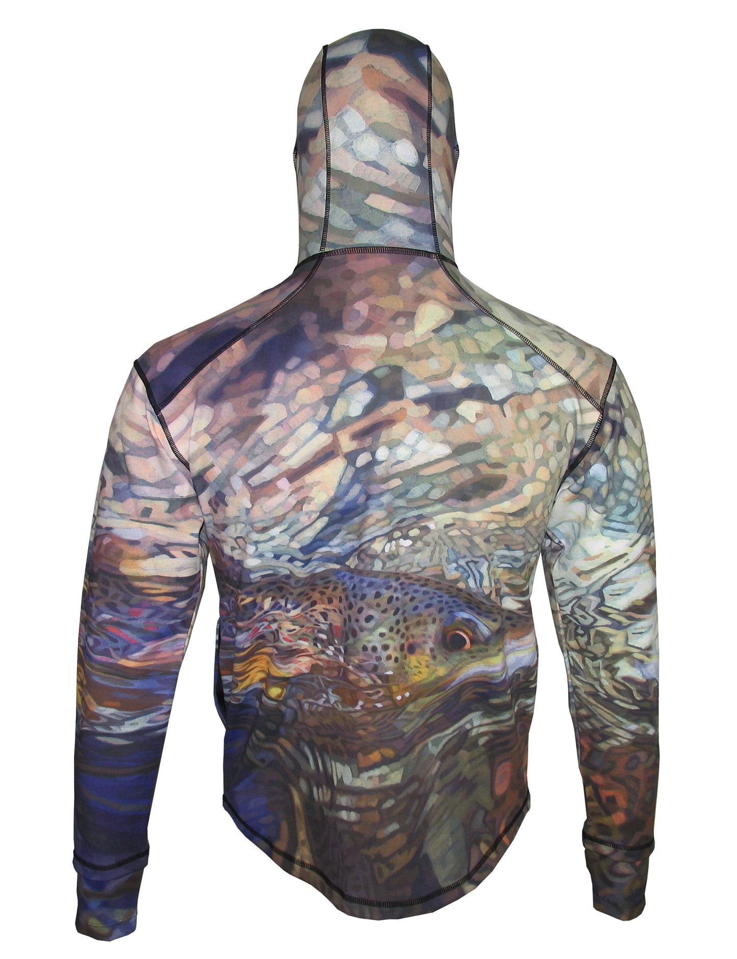 Secluded Brown Trout Heavyweight 1/4-Zip FlexShell Fishing Hoodie