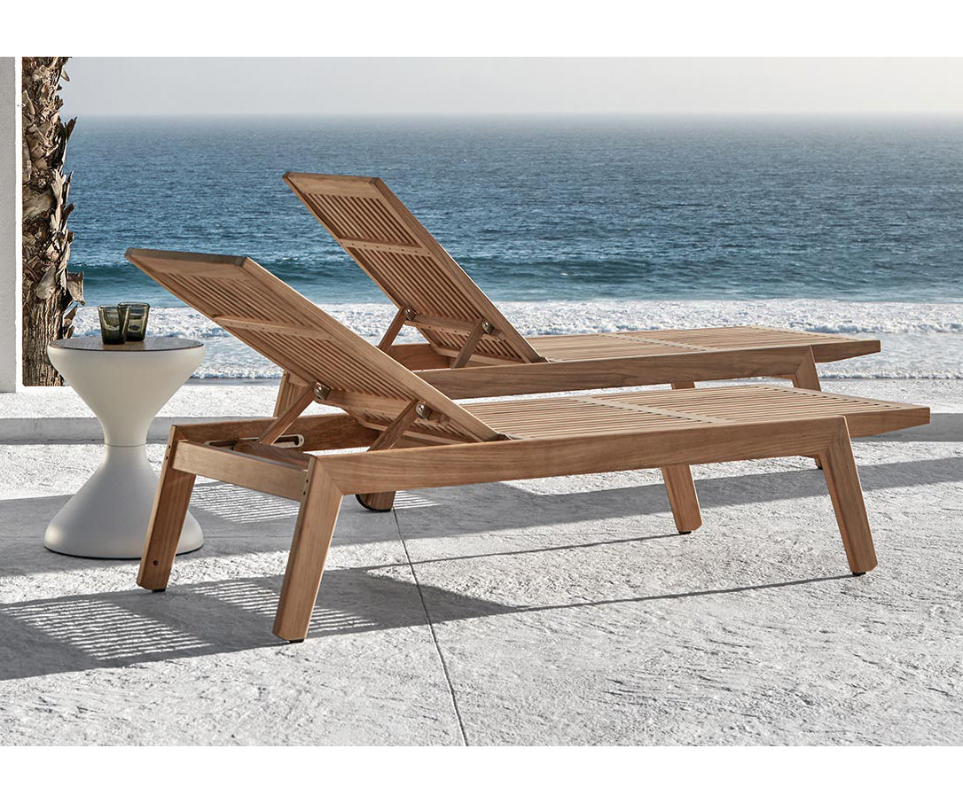 Solana Teak Chaise Lounge