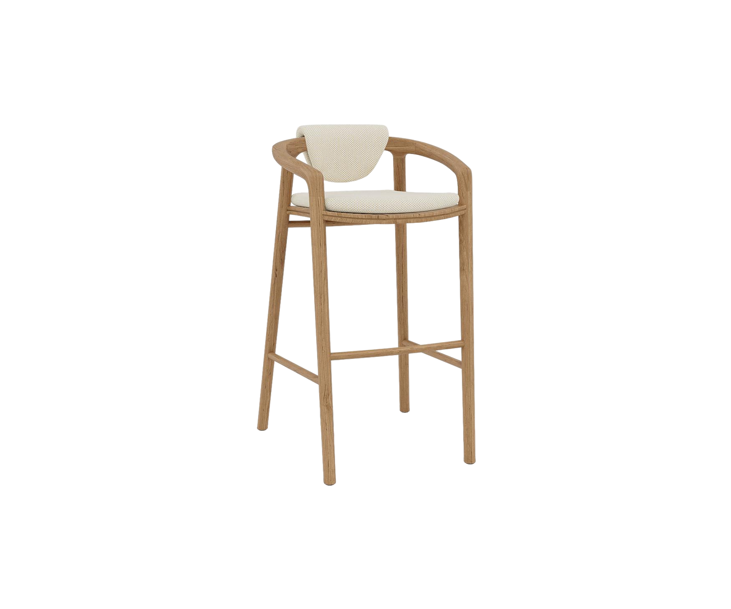 Solid Barstool Stool with Back