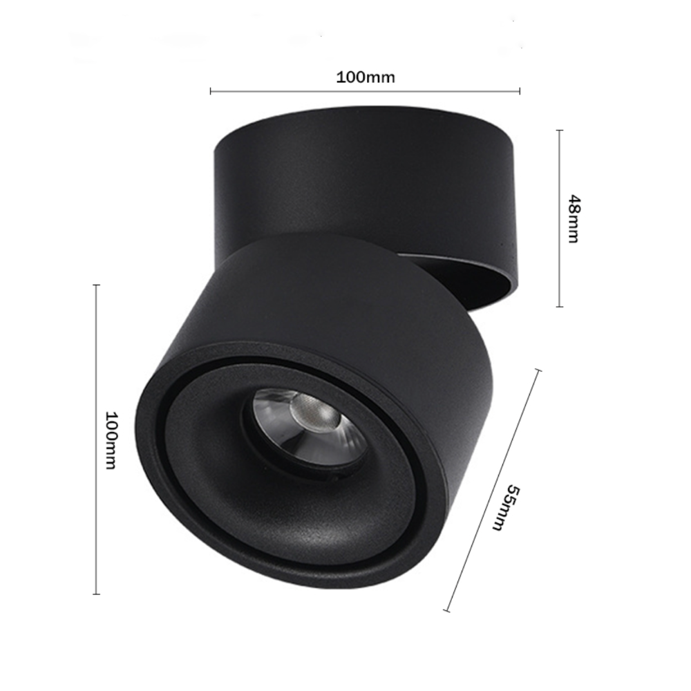 Adjustable Surface Spot Ceiling Light With Integrated LED Light