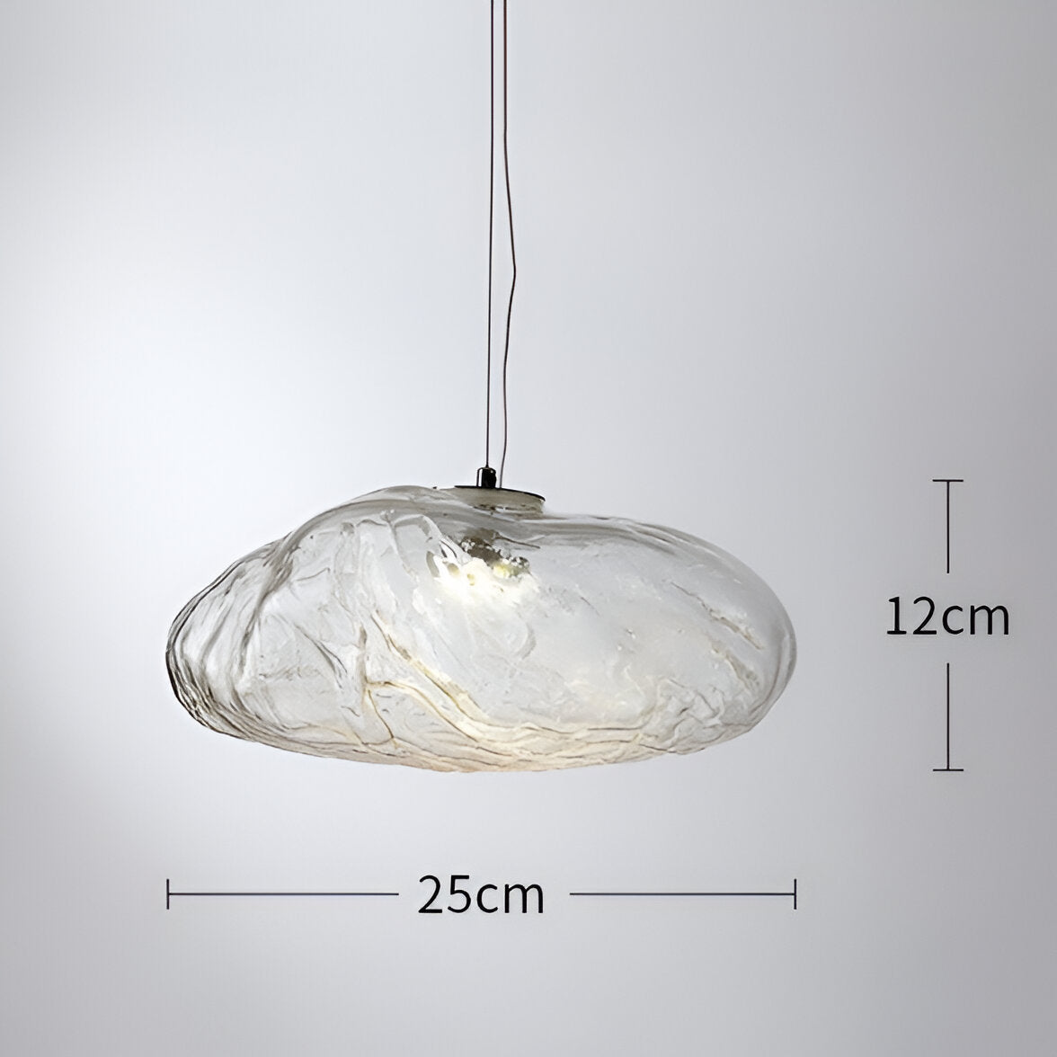 Minimalist Cloud Glass Pendant Light LED Light With Adjustable Cable