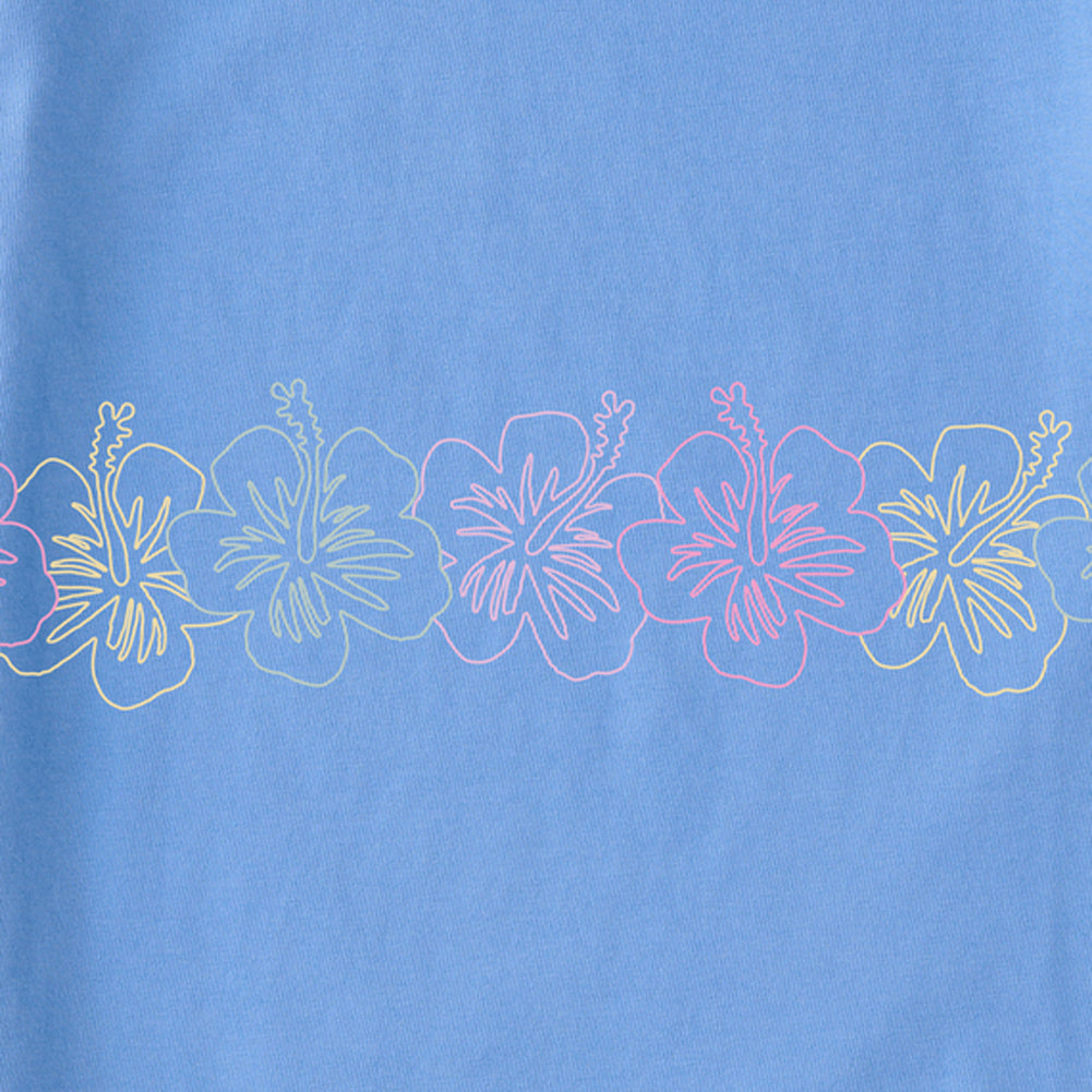 Women's Hibiscus Line Drawing Boxy Crusher Hoodie - 129339