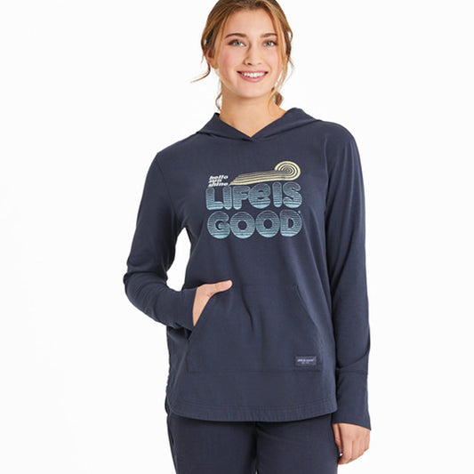 Women's Groovy Hello Sunshine Crusher-FLEX Hoodie Tunic - 129420
