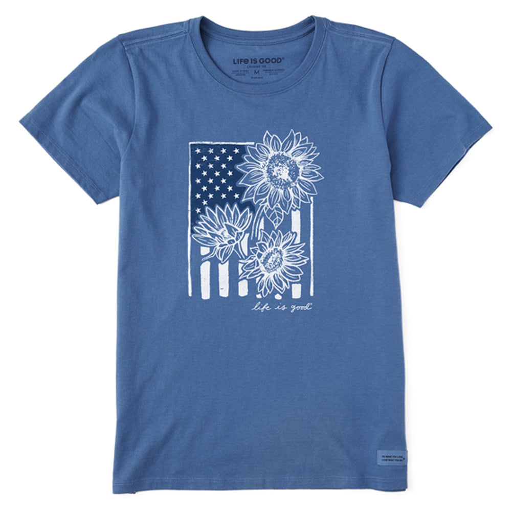 Women's Sunflower Flag Short Sleeve Tee - 129140
