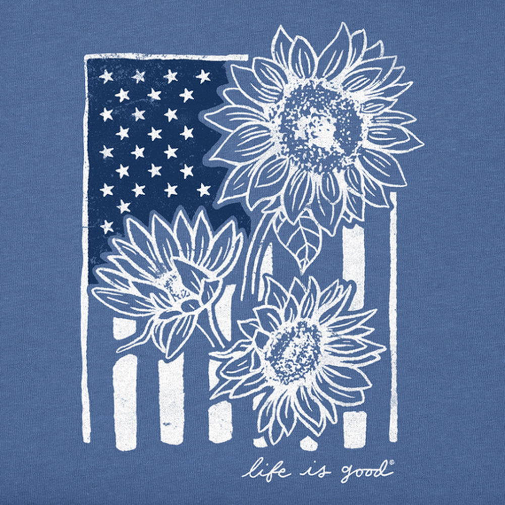 Women's Sunflower Flag Short Sleeve Tee - 129140