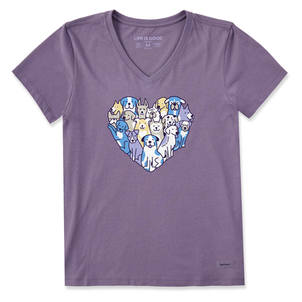 Women's Heart of Dogs Short Sleeve Vee - 129206