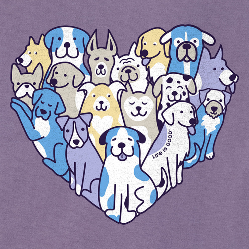 Women's Heart of Dogs Short Sleeve Vee - 129206