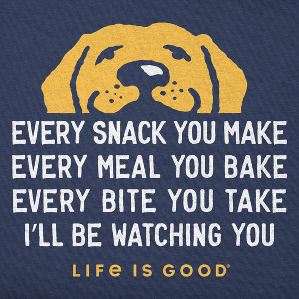 Women's I'll Be Watching You Yellow Lab Short Sleeve Tee - 129247