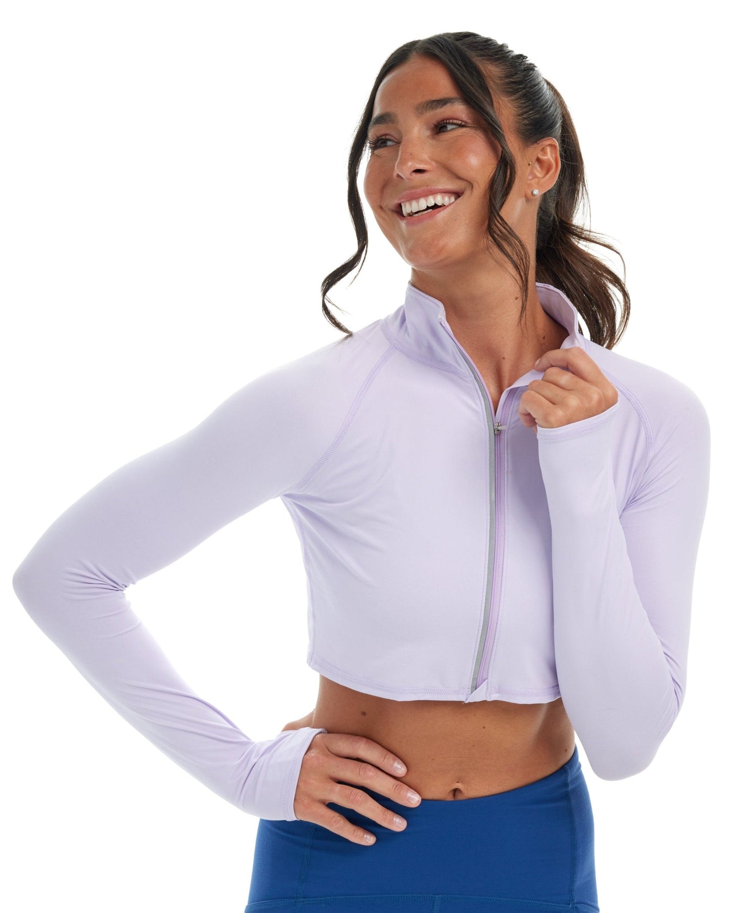 WOMEN'S FULL ZIP CROP TOP (4010)
