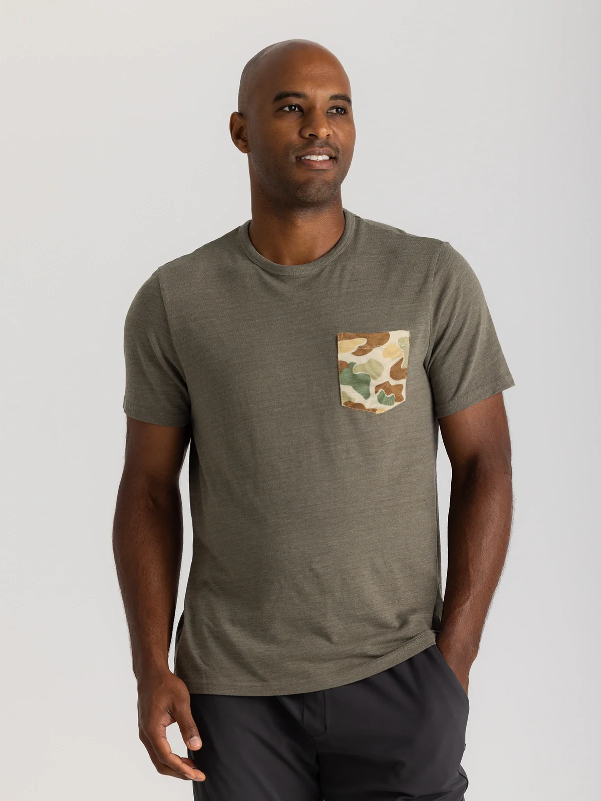 Vintage Camo Pocket Tee - Heather Fatigue