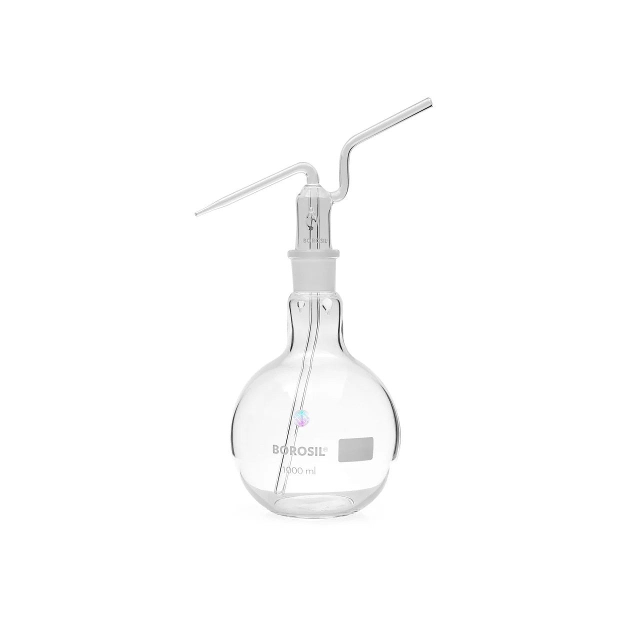 Wash Bottle with Stopper Glass Borosil