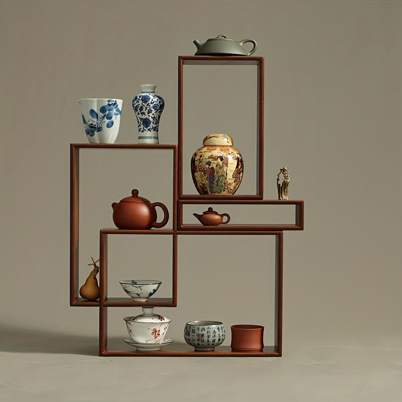 4pcs Art Deco Wooden Display Shelf Set - 2NJD