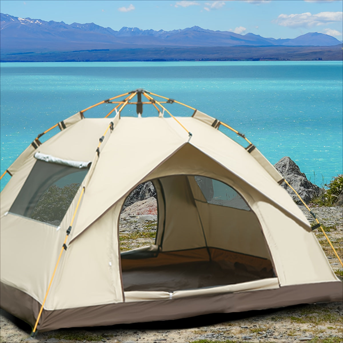 4-Person Automatic Pop-Up Tent, Waterproof & Portable TJR2X5M