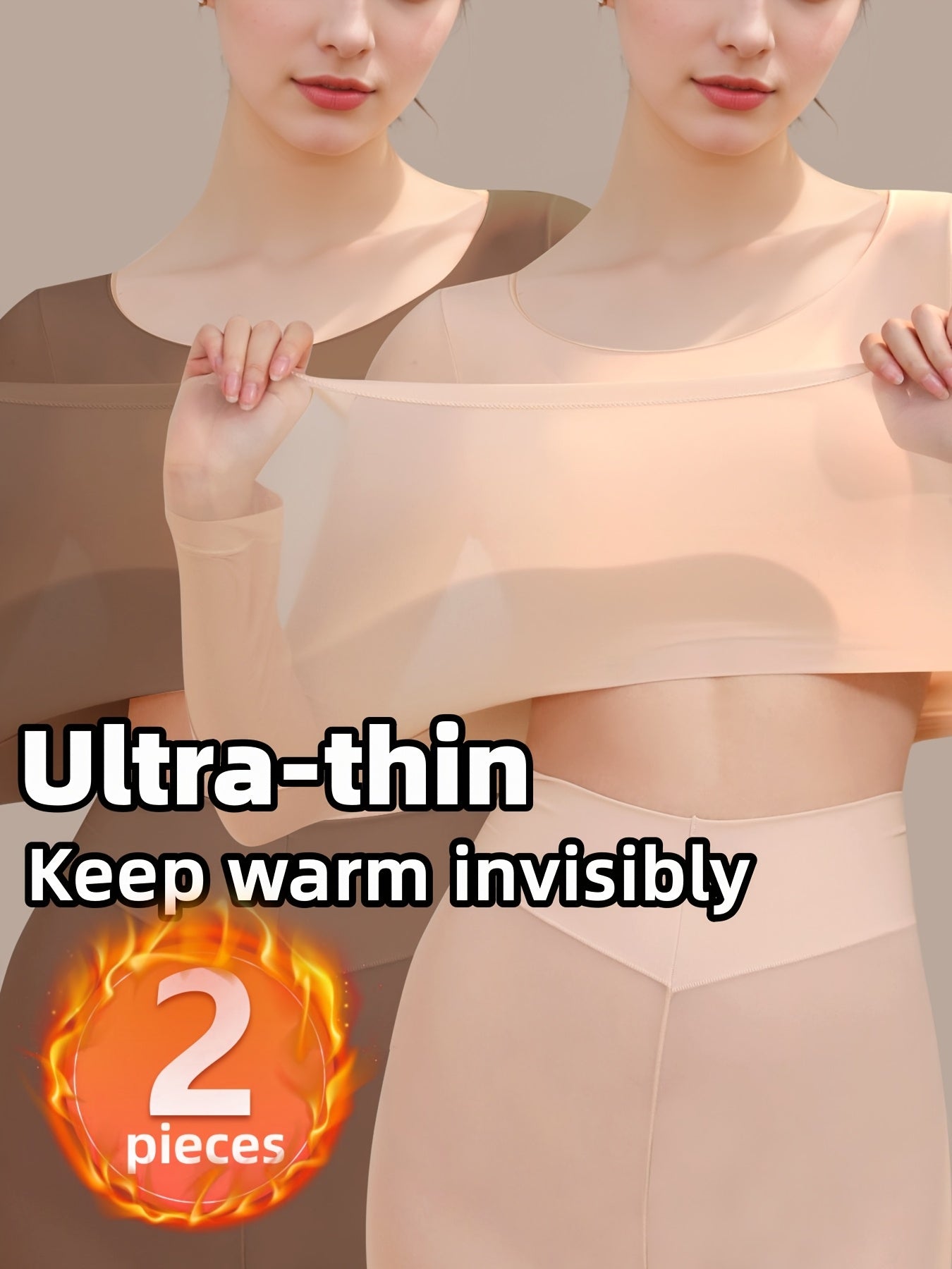 2-Pack Ultra-Thin Thermal Base Layer Tops TJR5M8P
