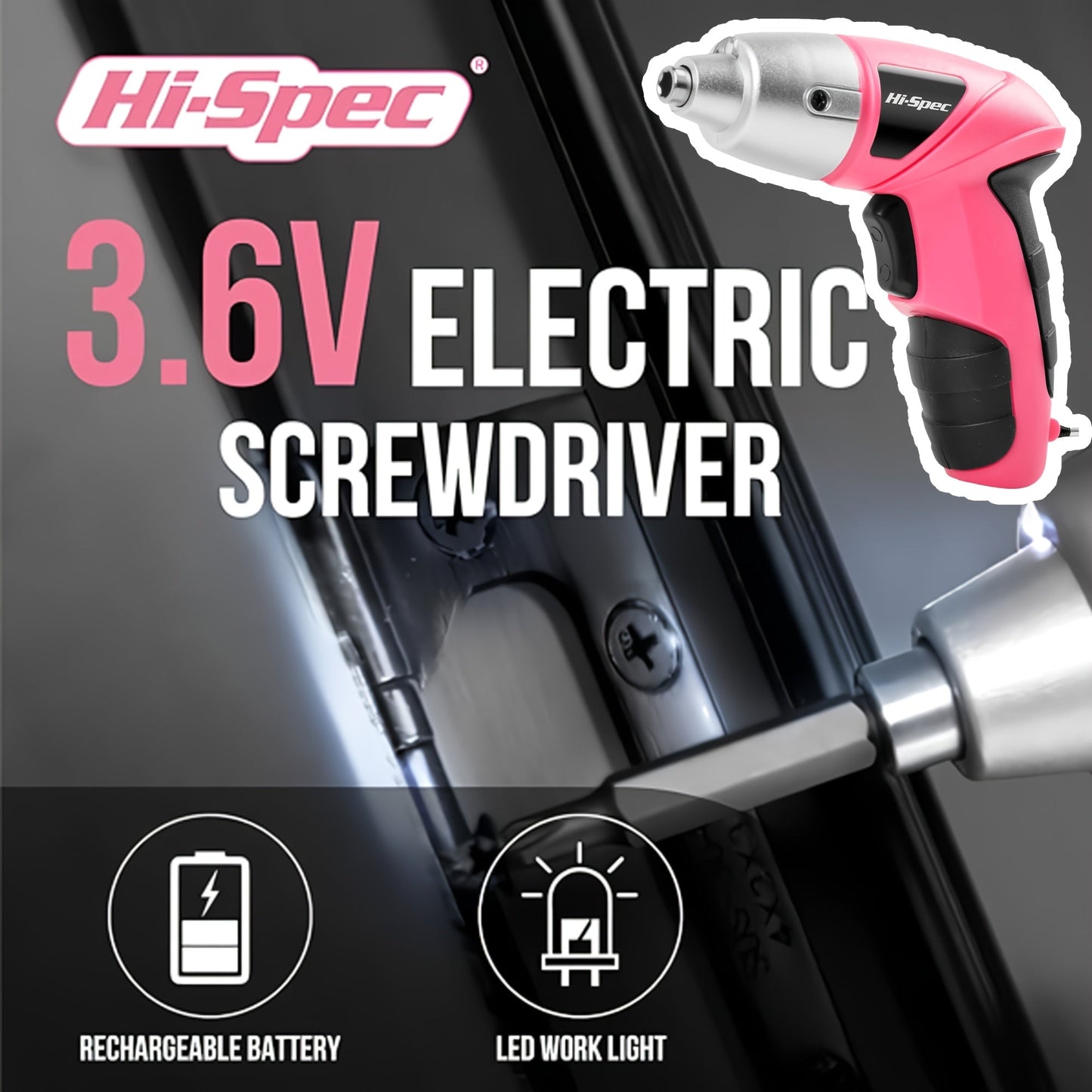 Hi-Spec 46pcs Cordless Power Tool Kit for Home DIY Projects TJR5Z3T