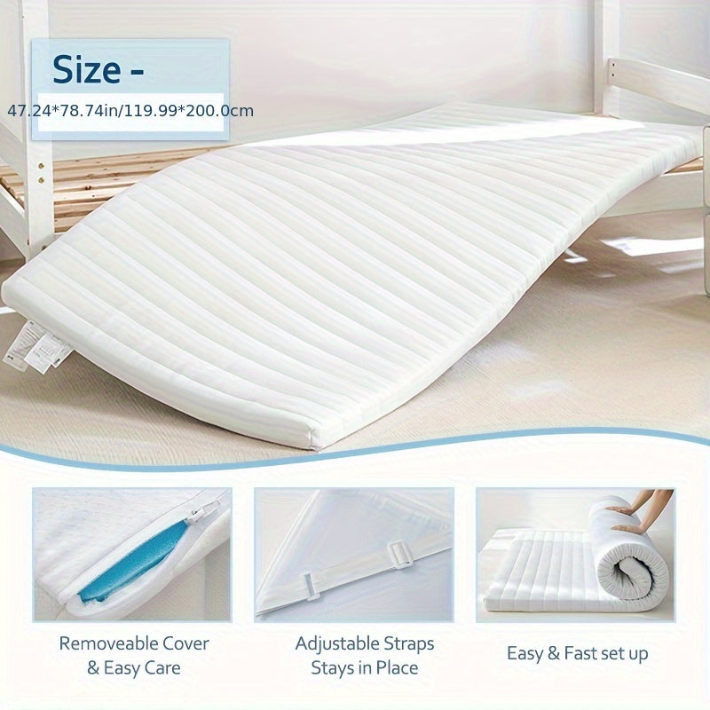 Memory Foam Mattress Topper Set with Cover - 7JG0