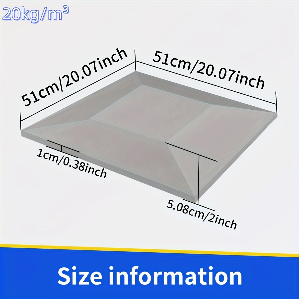 20 x 20 Gray Foam Sofa Cushion Support-IO4M