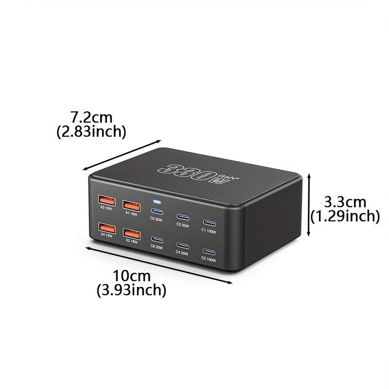 330W USB Charging Hub, 10-Port Fast Charging Station – TJR2B8Y