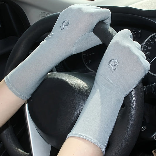 Women's Long UV Protection Driving Gloves, Non-Slip TJR3D7M