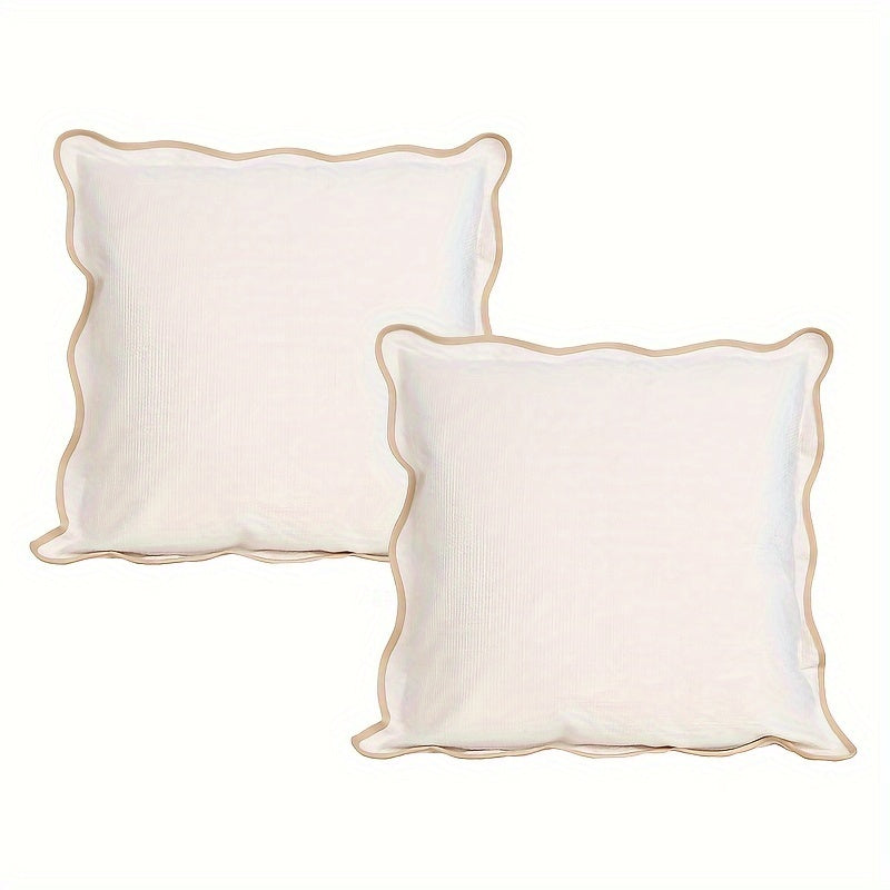 2pcs Boho Chic Scalloped Throw Pillow Covers - JC0V