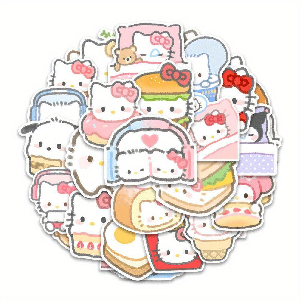 50pcs Hello Kitty Cartoon Stickers Sanrio - SJ2N