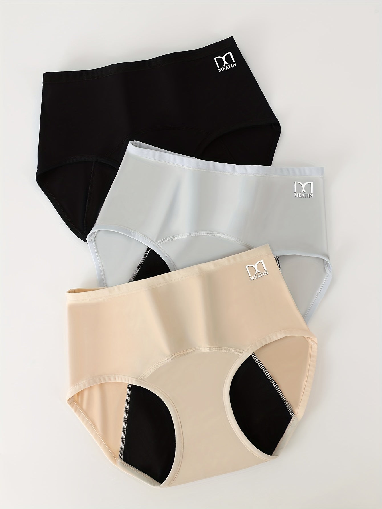 3pcs Women's Leakproof Period Panties, Ultra Absorbent TJR8M5D