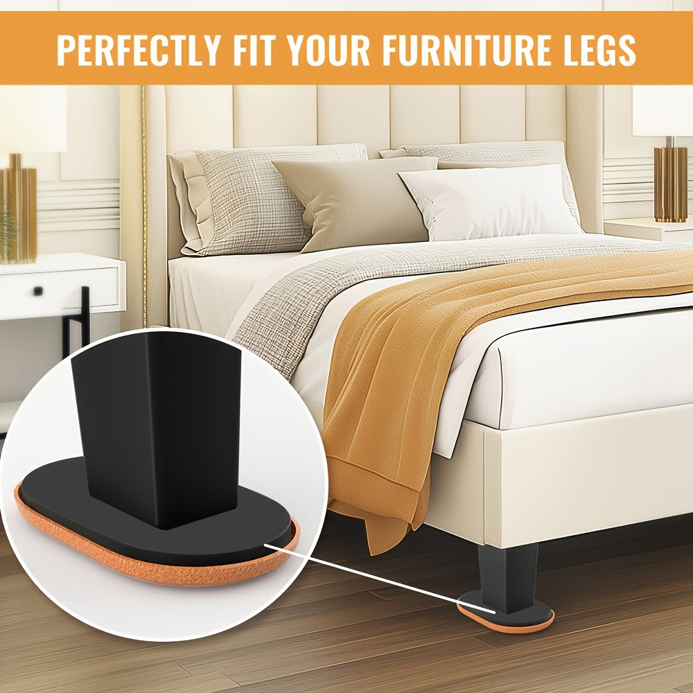 4pcs Heavy Duty Furniture Sliders  Easy Glide Beige-BU0N