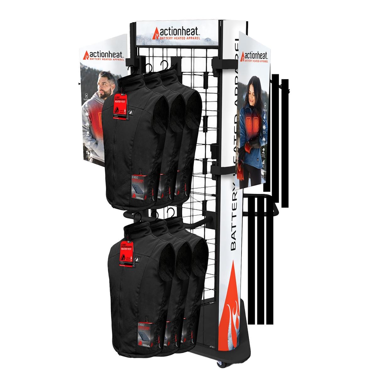 ActionHeat Display - Tri-Sided On Wheels