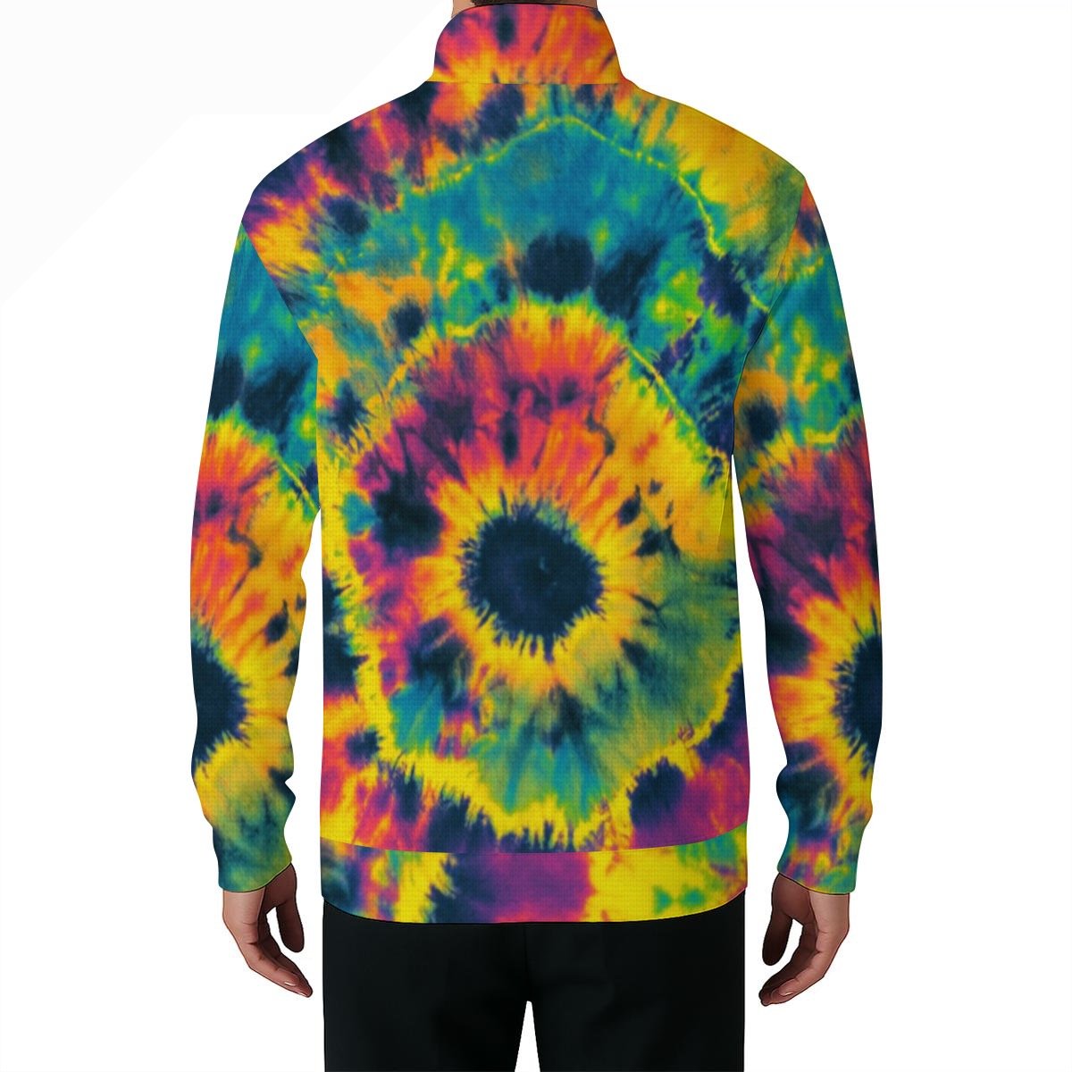 Positive Vibrations Half-Zip for Psychedelic Dressers — Fluid Abstract AOP Pullover, 260gsm Premium Polyester, Festival Statement Layer
