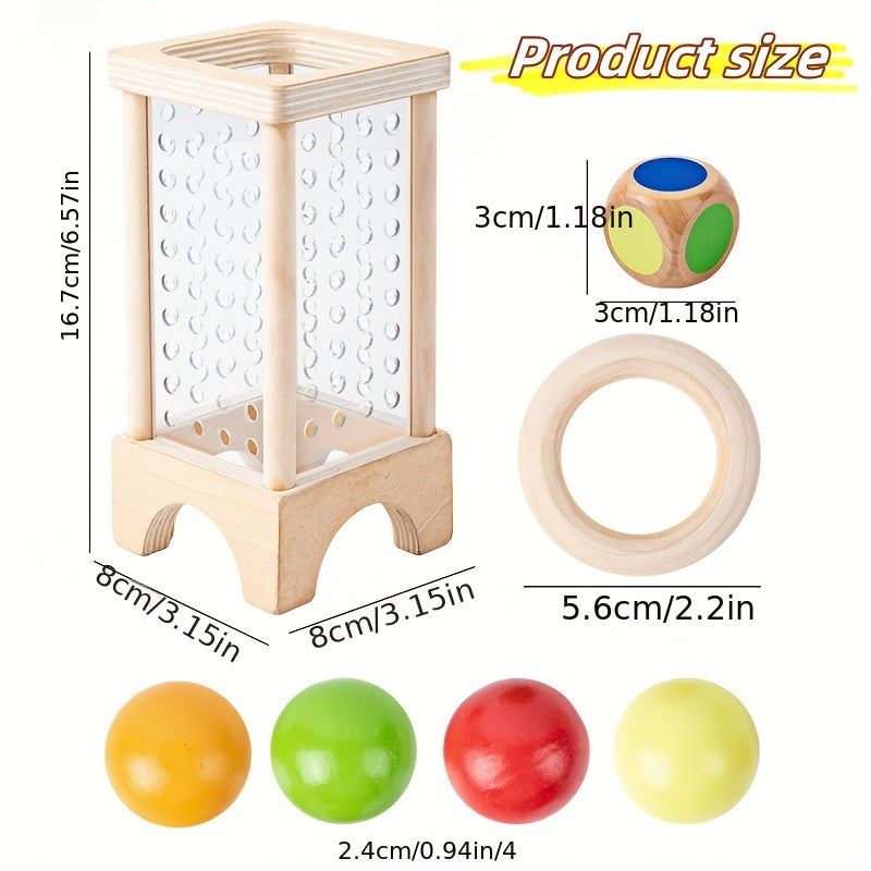Wooden Stacking Game for Kids, Interactive Puzzle TJR2X9G