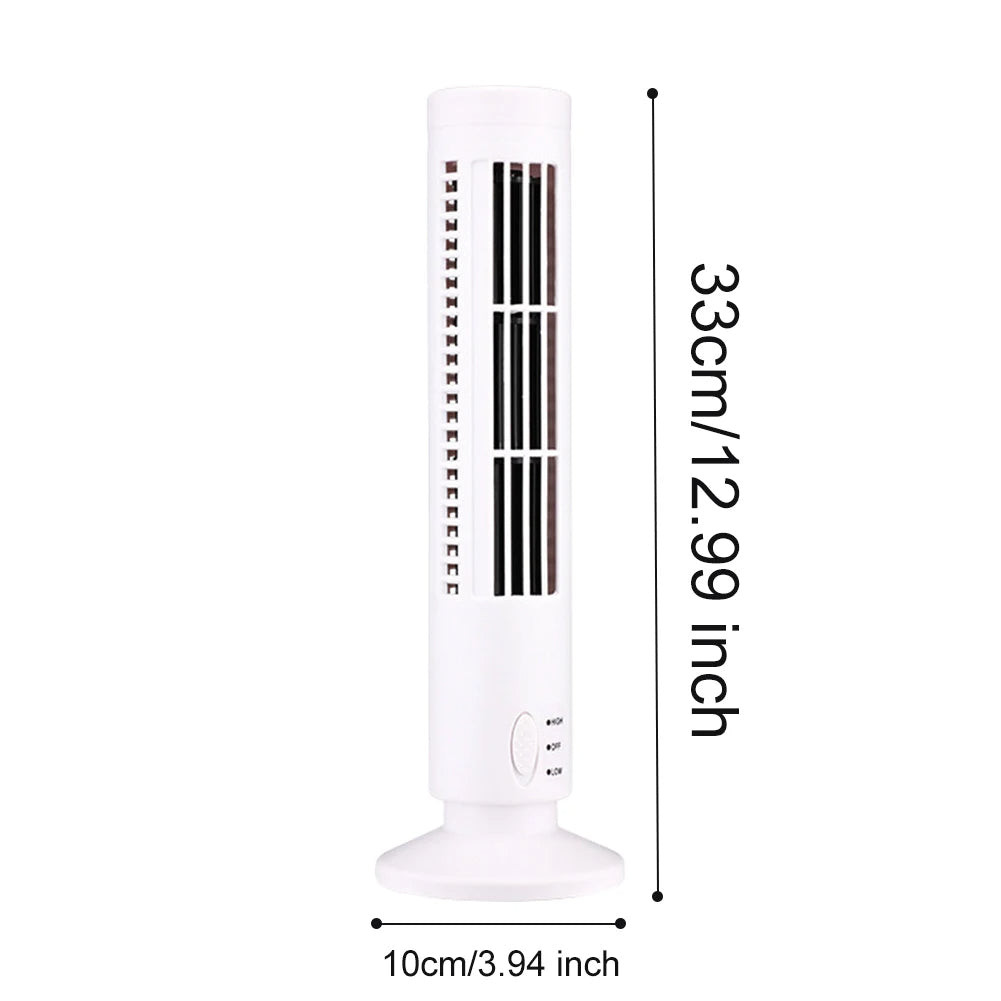 Electric Bladeless Mini Tower Cooling Dekstop Fan | USB Powered
