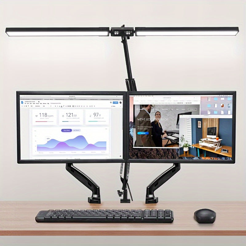 2-in-1 Ultra Wide Double Head LED Desk Lamp - DQB0