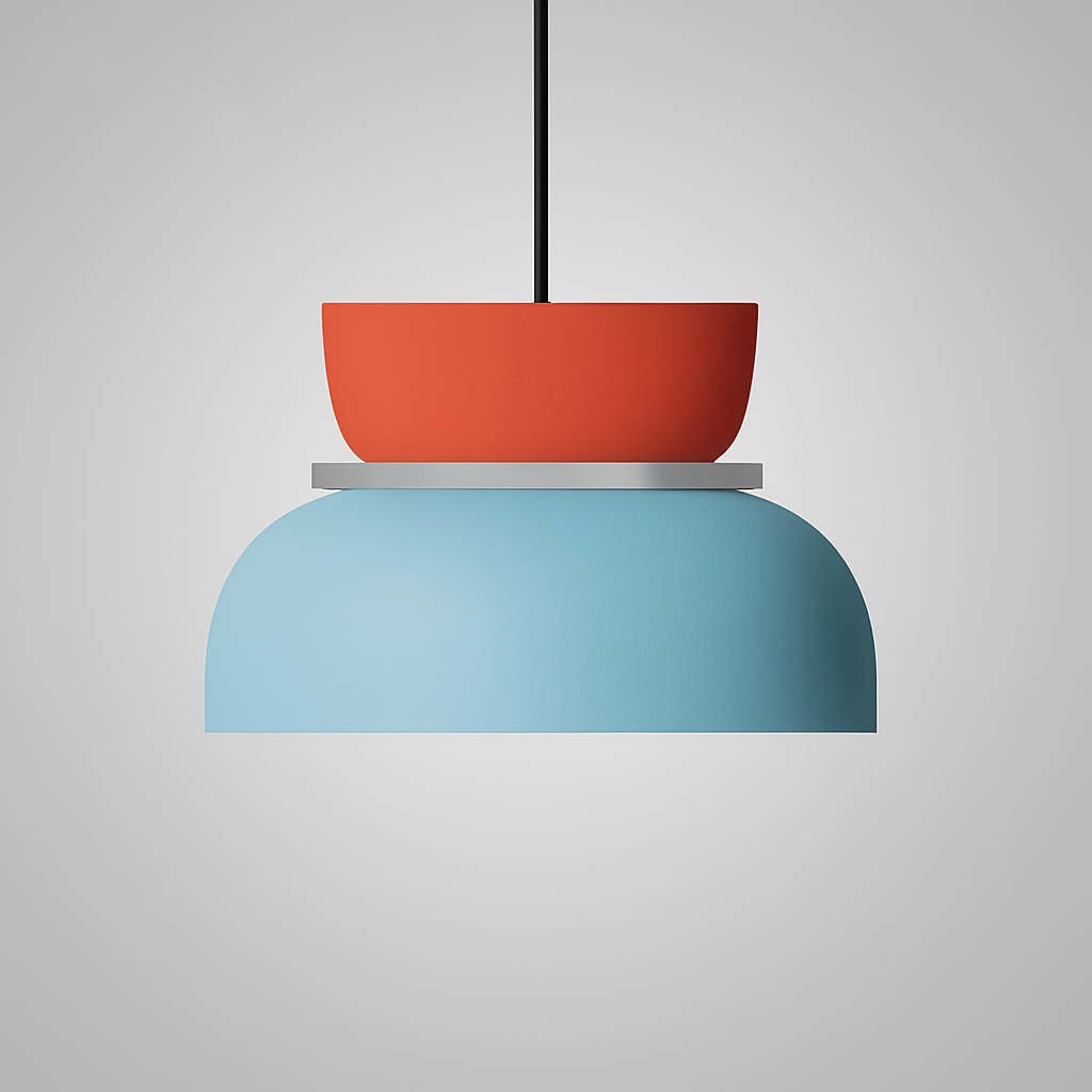 Dual-Layer Zinc Alloy Dome Pendant Light