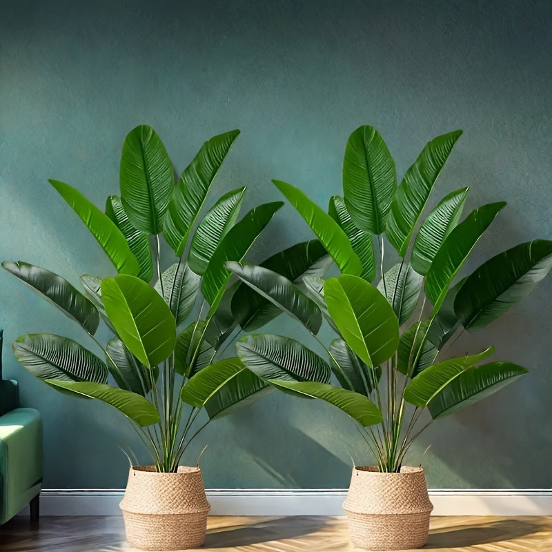 2pcs 32-inch Lifelike Artificial Banana Plants Decor - DM2N