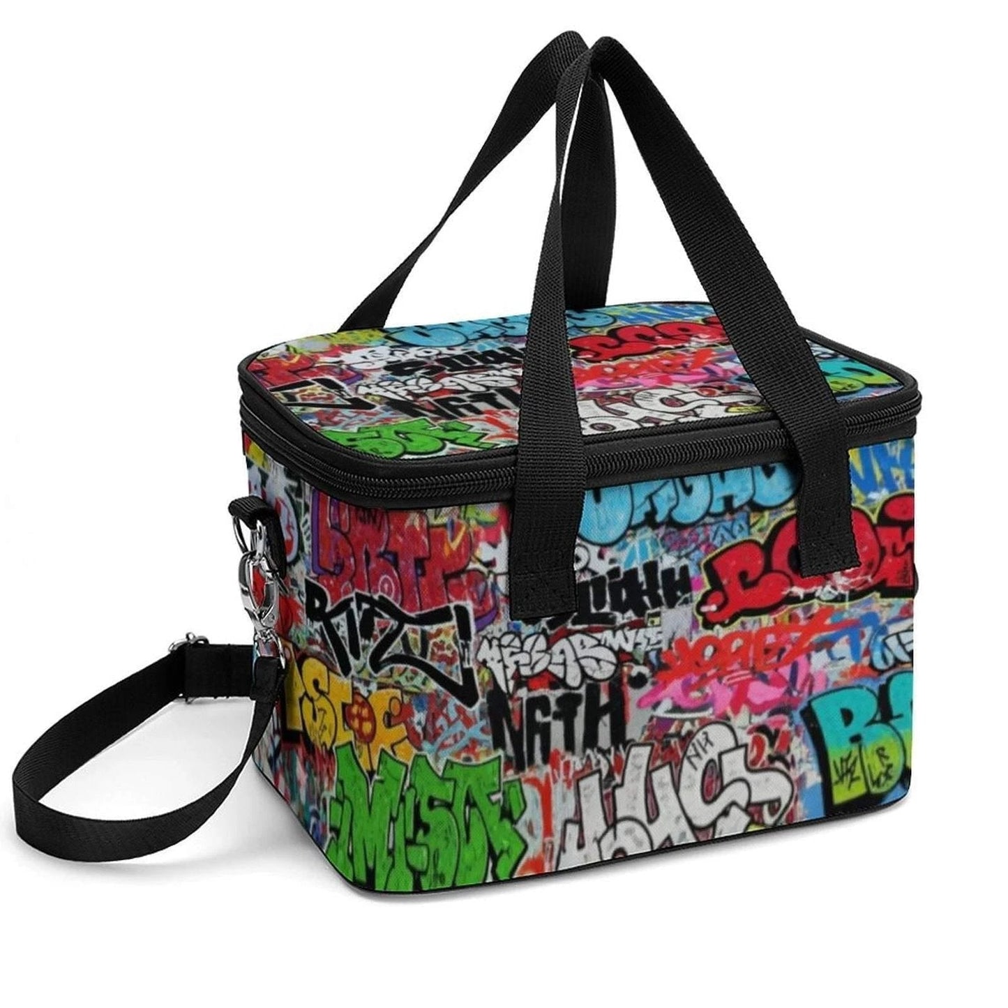 Graffiti Art Portable Cooler Bag | Insulated Maximalist Festival Tote for Beach, Rave & Bold Days Out