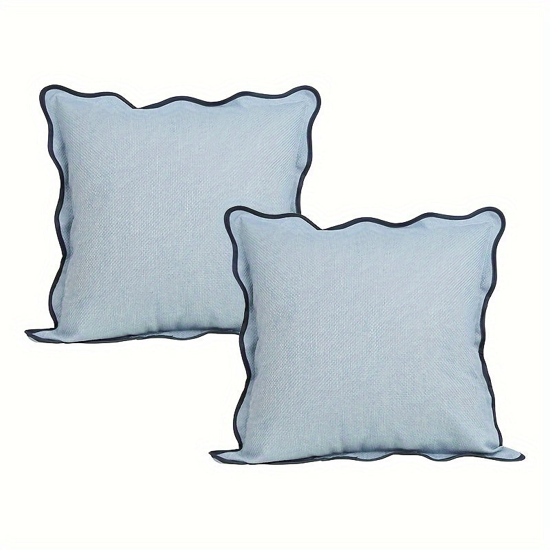 2pcs Boho Chic Scalloped Throw Pillow Covers - JC0V