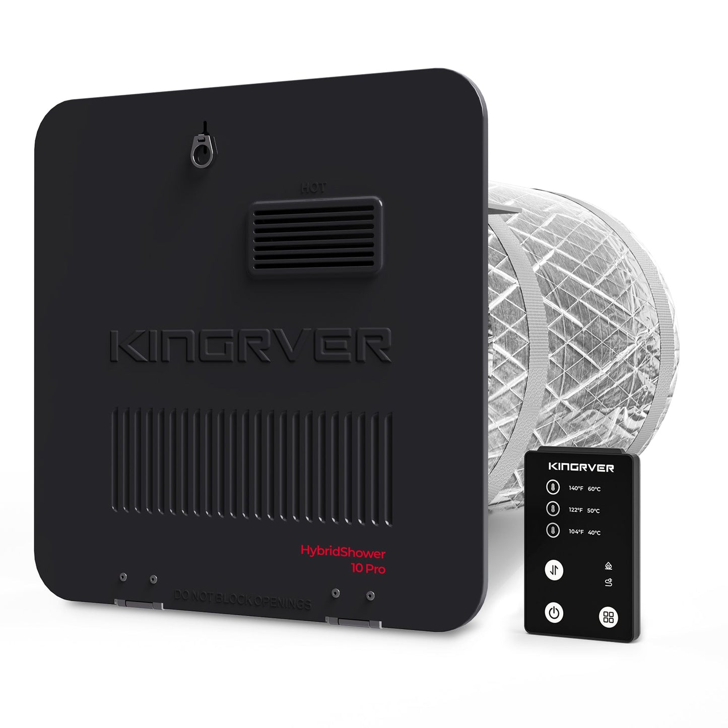 10 Gallon RV Hot Water Heater, Propane/Electric Heating, Bulit-in Lifetime Anode Rod-HybridShower 10 Pro