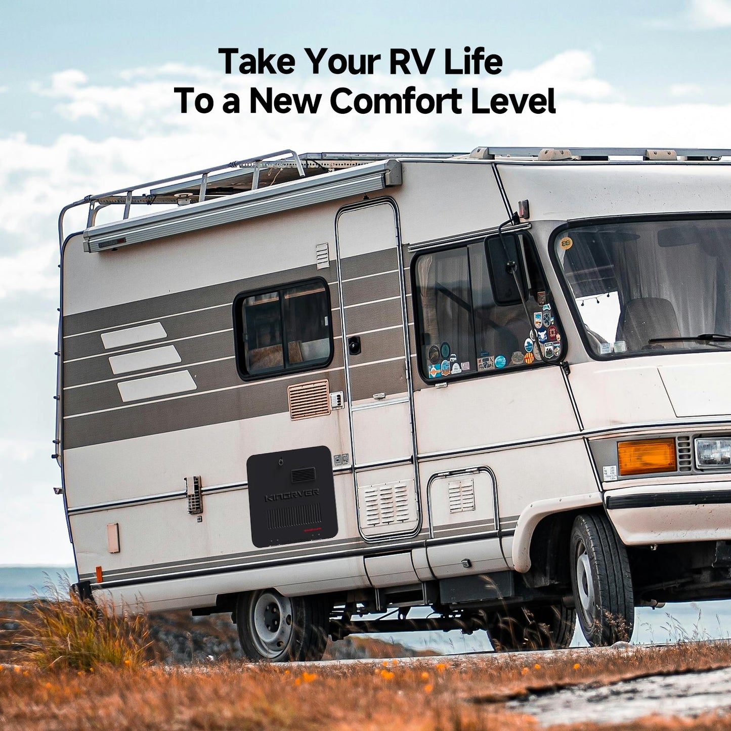 10 Gallon RV Hot Water Heater, Propane/Electric Heating, Bulit-in Magnesium Anode Rod-HybridShower 10