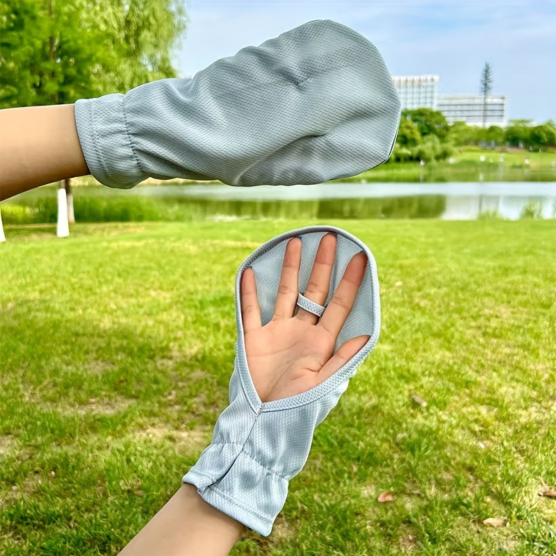 1 Pair Summer Sun Protection Gloves, Breathable & Lightweight TJR2S9L