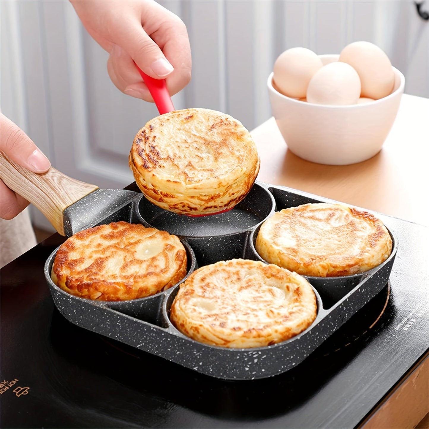 4-Hole Non-Stick Frying Pan- HMT13A1