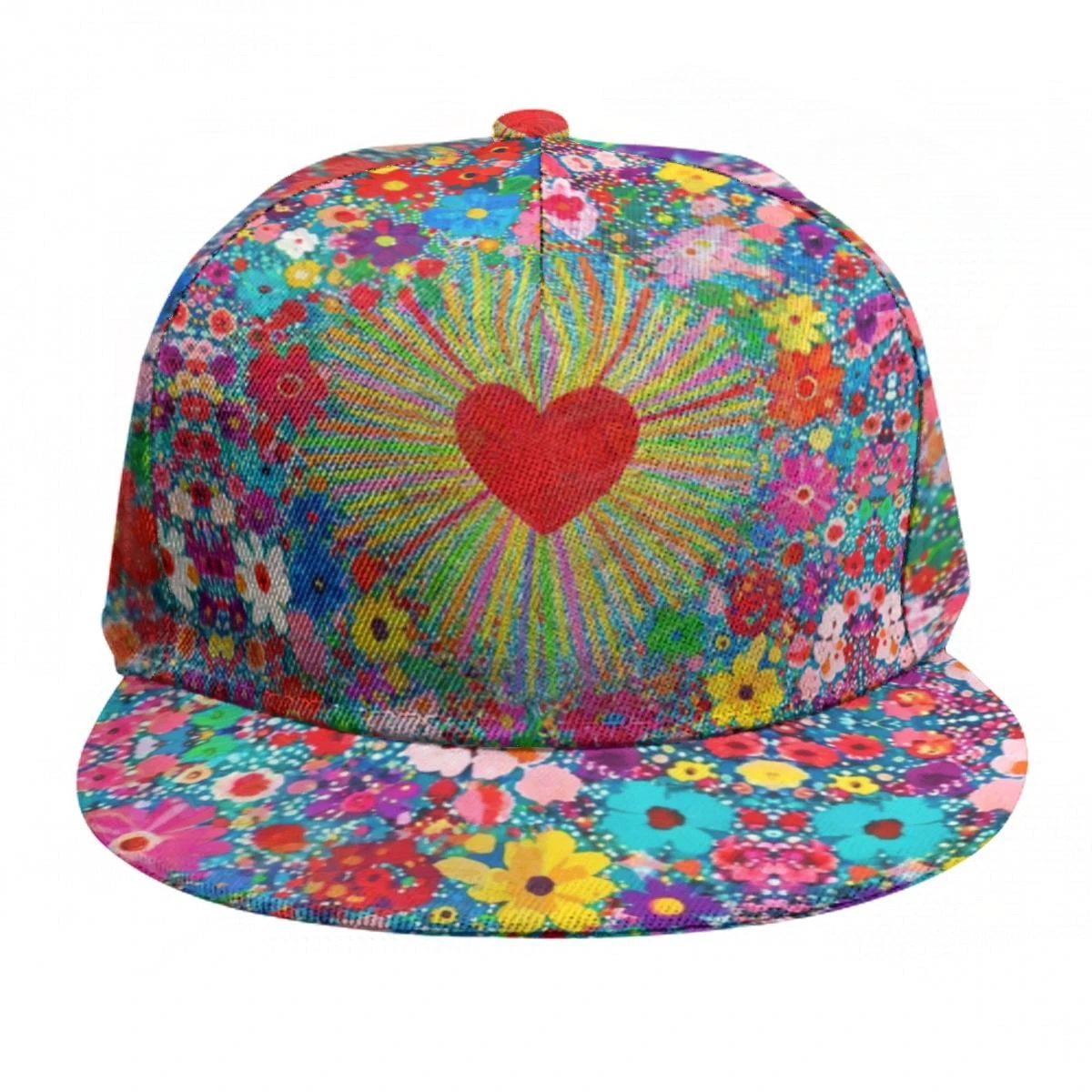 Garden of Eden AOP Flat Brim Cap | Botanical Print Hat