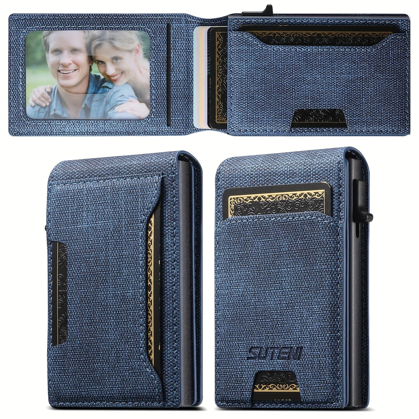 Push-Out Card Holder Wallet, Large Capacity TJR7L4D