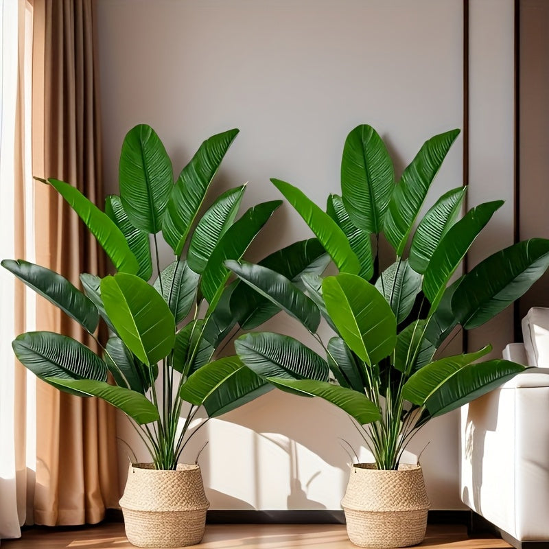 2pcs 32-inch Lifelike Artificial Banana Plants Decor - DM2N