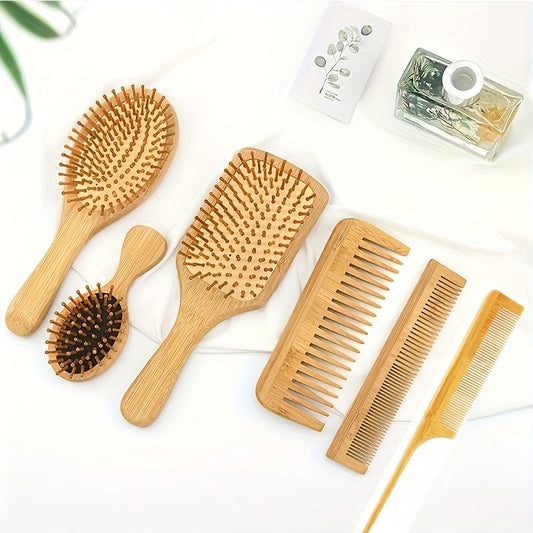 6pcs Hair Brush Comb Set For Men Women - JWN2