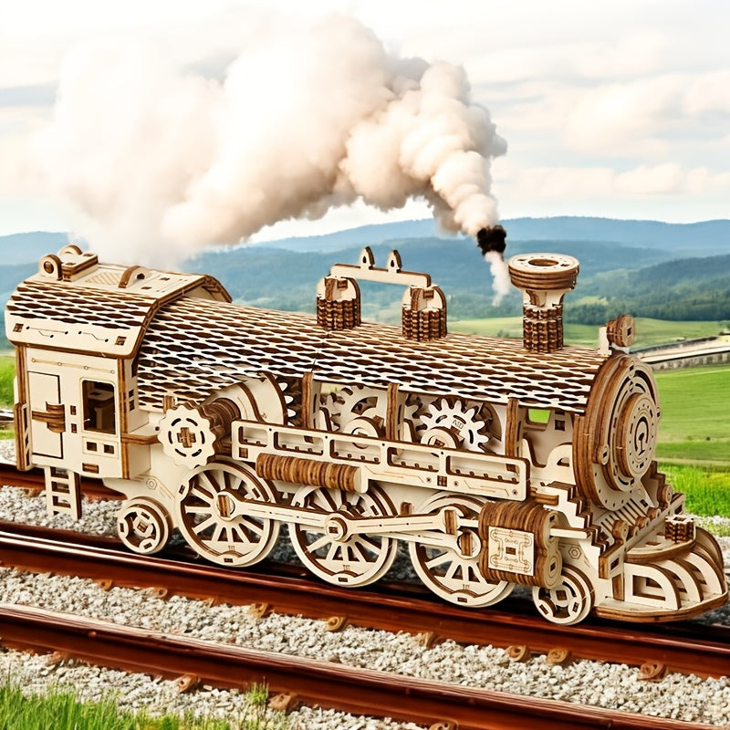 3D Wooden Puzzle Steam Train Forklift- HMT24TR